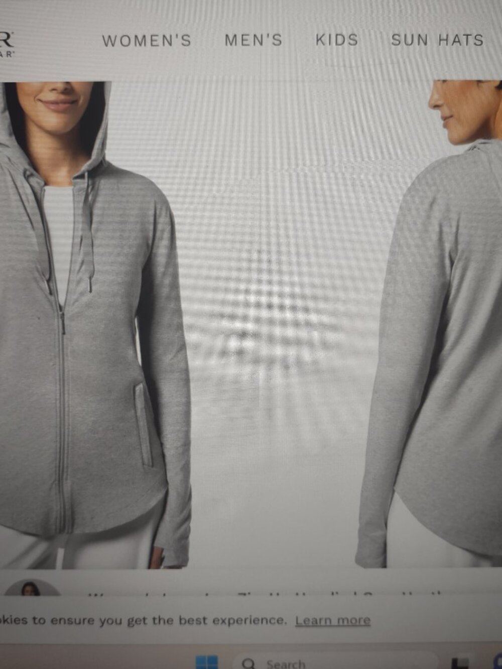 Coolibar Lumaleo zip up hoodie - NWT - size L - UPF 50 - color oatmeal gray - Picture 6 of 6